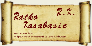 Ratko Kasabašić vizit kartica
